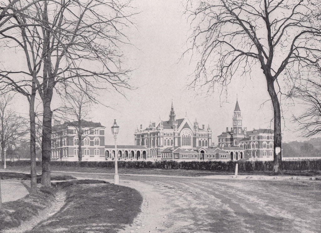 Dulwich College - General View of the Buildings. London 1896 old antique print